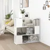 Image de Bibliothèque Séparateur de pièce Blanc brillant 100x24x94 cm