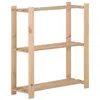 Image de Étagère de stockage 3 niveaux 80x28,5x90 cm Bois de pin massif