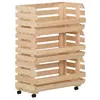 Image de Chariot à légumes 57x30x80 cm Bois de pin solide