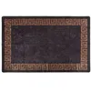 Image de vidaXL Tapis Lavable Antidérapant Moquette d'Entrée Tapis de Sol Paillasson de Sol Tapis d'Entrée Moquette de Couloir 160x230 cm Noir et Doré 337931