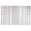 Image de vidaXL Tapis Lavable Antidérapant Moquette d'Entrée Tapis de Sol Paillasson de Sol Tapis d'Entrée Moquette de Couloir 160x230 cm Noir et Blanc 337973