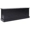 Image de Meuble TV Noir 108x30x40 cm Bois de Paulownia solide