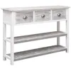 Image de vidaXL Buffet Gris antique 108x30x76 cm Bois de Paulownia massif338543
