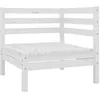 Image de vidaXL Tuinhoekbank massief grenenhout wit806568