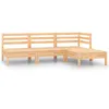 Image de Salon de jardin Vidaxl bois massif bois 4 pieces 63.5 x 63.5 x 62.5 4 personnes