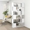 Image de Bibliothèque Séparateur de pièce Blanc 100x24x188 cm
