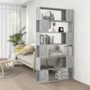 Image de Bibliothèque Séparateur de pièce Gris béton 100x24x188 cm