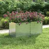 Image de Lit surélevé de jardin 160x80x77 cm Acier galvanisé Argenté