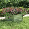Image de Lit surélevé de jardin 129x45 cm Acier galvanisé Argenté