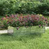 Image de Lit surélevé de jardin 160x80x45 cm Acier galvanisé Argenté