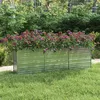 Image de Lit surélevé de jardin 240x40x77 cm Acier galvanisé Argenté