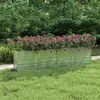 Image de Lit surélevé de jardin 320x40x77 cm Acier galvanisé Argenté