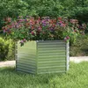Image de Lit surélevé de jardin 129x77 cm Acier galvanisé Argenté