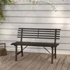Image de vidaXL Banc de jardin 110 cm Acier Noir
