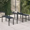 Image de Ensemble à manger de jardin 3 pcs acier et WPC noir
