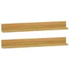 Image de vidaXL Wandschappen 2 st 90x10x10 cm massief teakhout338260