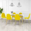Image de Lot de 6 chaise vidaxl interieur non pliable en plastique H. 87 cm jaune