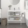 Image de Cadre de lavabo de salle de bain Blanc 79x38x83 cm Fer
