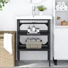 Image de Vidaxl Support Noir pour Lavabo, 59X38X83 Cm, en Fer