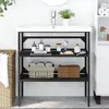Image de Vidaxl Support pour Lavabo, Noir, 79x38x83 cm, en Fer