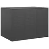 Image de Boîte à coussins de jardin Résine tressée 145x100x103 cm Noir