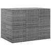 Image de vidaXL Boîte à coussins de jardin Résine tressée 145x100x103 cm Gris