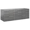 Image de vidaXL Boîte à coussins de jardin Résine tressée 291x100,5x104 cm Gris
