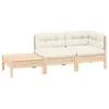 Image de Salon de jardin modulable Vidaxl bois beige 3 pieces x 63.5 x 62.5 2 personnes