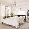 Image de vidaXL Bedframe massief grenenhout zwart 135x190 cm810061