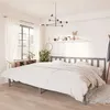 Image de Cadre de lit sans matelas gris bois massif 200x200 cm