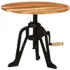 Image de vidaXL Table d'Appoint Table Basse Bout de Canapé Meuble de Salle de Séjour Maison Intérieur 60x(42-62) cm Bois Massif d'Acacia et Fonte