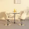 Image de Lot de 4 chaise vidaxl H. 81 cm non pliable interieur en plastique beige
