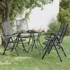 Image de vidaXL Chaises pliables de jardin 4 pcs Maille métallique Anthracite 317341