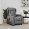 Image de vidaXL Fauteuil de Massage, Siège Inclinable avec Dossier et Repose-pied Réglables, Chaise de Salle de Séjour Salon Intérieur, Gris Foncé Tissu 339059