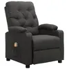 Image de vidaXL Fauteuil de Massage, Siège Inclinable avec Dossier et Repose-pied Réglables, Chaise de Salle de Séjour Salon Intérieur, Industriel, Gris Foncé Tissu 339113