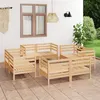 Image de vidaXL Salon de jardin, 8 pcs, Bois de pin massif.