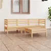 Image de Salon de jardin modulable Vidaxl bois massif bois 4 pieces 63.5 x 63.5 x 62.5 3 personnes