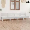Image de Salon de jardin modulable Vidaxl bois massif blanc 4 pieces x 63.5 x 62.5 4 personnes