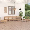 Image de Salon de jardin modulable VIDAXL bois massif marron 6 pieces x 63.5 x 62.5 6 personnes