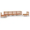 Image de Salon de jardin modulable Vidaxl bois massif marron 6 pieces x 63.5 x 62.5 6 personnes