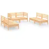 Image de Salon de jardin modulable Vidaxl bois massif bois 6 pieces x 63.5 x 62.5 6 personnes
