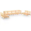 Image de Salon de jardin modulable VIDAXL bois massif bois 8 pieces x 63.5 x 62.5 8 personnes