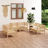 Image de vidaXL Salon de jardin 6 pcs, Bois de pin massif