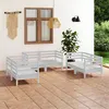 Image de vidaXL 6-delige Loungeset massief grenenhout wit3082583