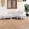 Image de Salon de jardin modulable Vidaxl 4 pieces bois massif blanc x 63.5 x 62.5 cm 4 personnes