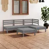 Image de vidaXL 5-delige Loungeset massief grenenhout grijs3082634