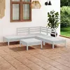 Image de Salon de jardin modulable VIDAXL bois massif blanc 6 pieces x 63.5 x 62.5