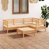 Image de Salon de jardin modulable Vidaxl bois massif bois 5 pieces x 63.5 x 62.5 5 personnes