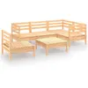 Image de Salon de jardin modulable VIDAXL bois massif bois 6 pieces x 63.5 x 62.5 6 personnes