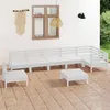 Image de vidaXL Bois de Pin Massif Salon de Jardin 8 pcs Mobilier de Patio Ensemble de Meubles de Terrasse Meubles d'Extérieur 3082743